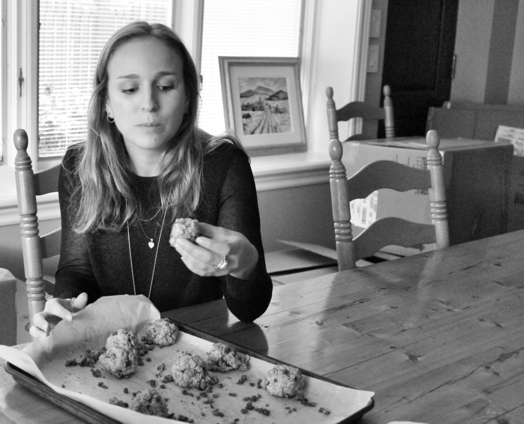 One of my many taste testers, Kat, giving her approval.