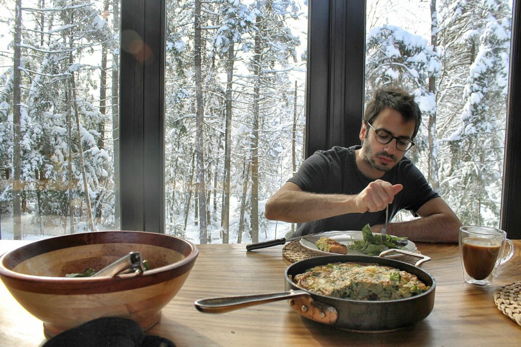 Zach enjoying his brunch!