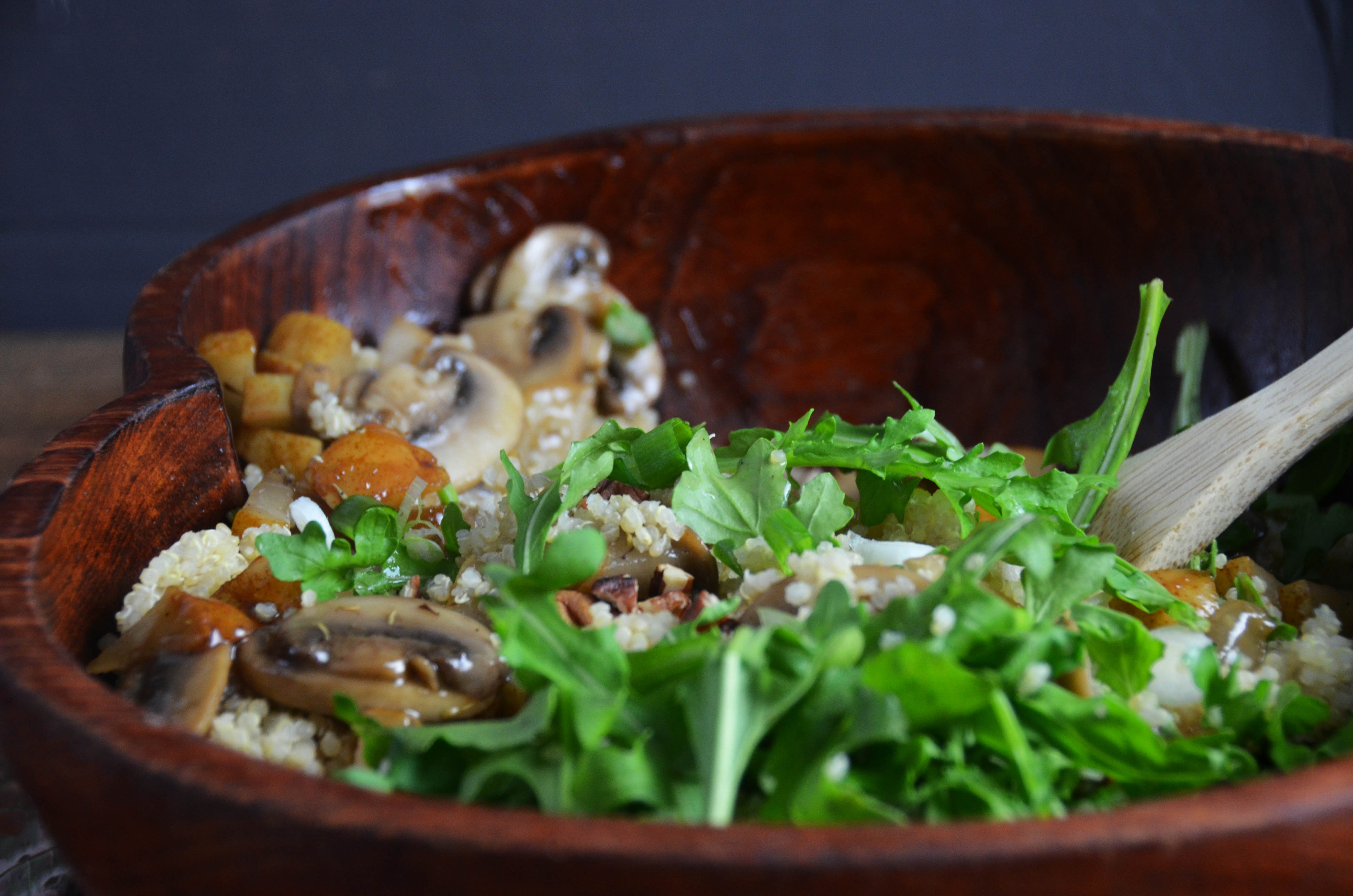 Arugula Pear and Quinoa Salad