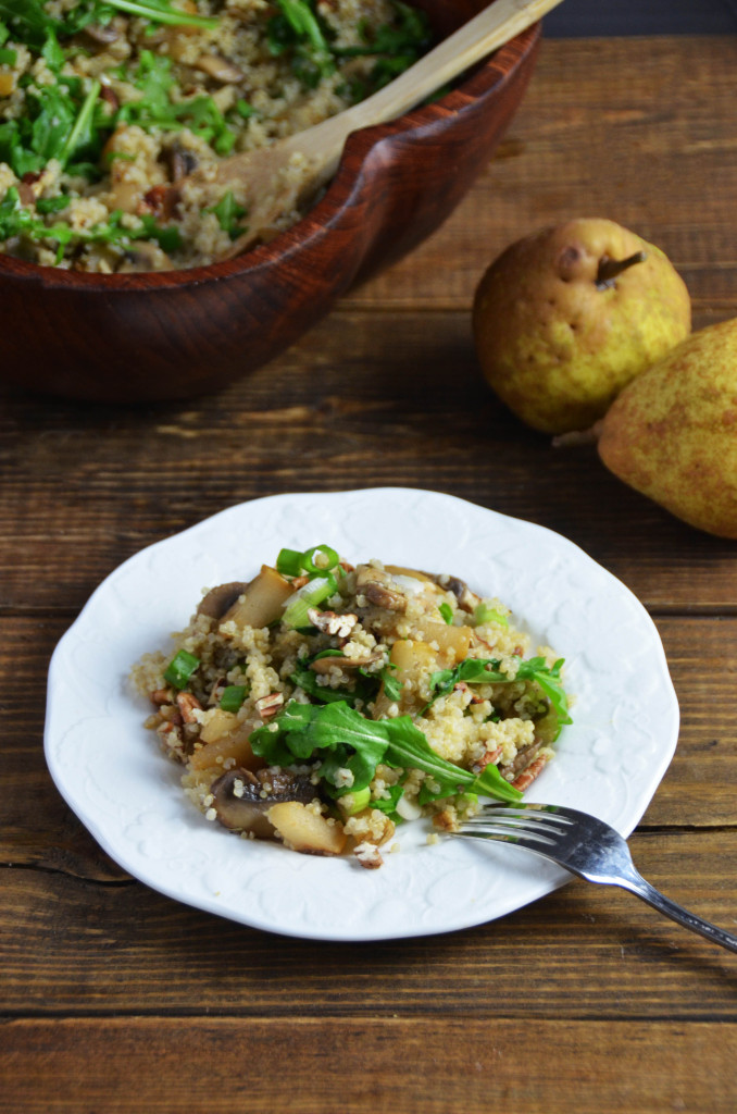 Arugula Pear and Quinoa Salad