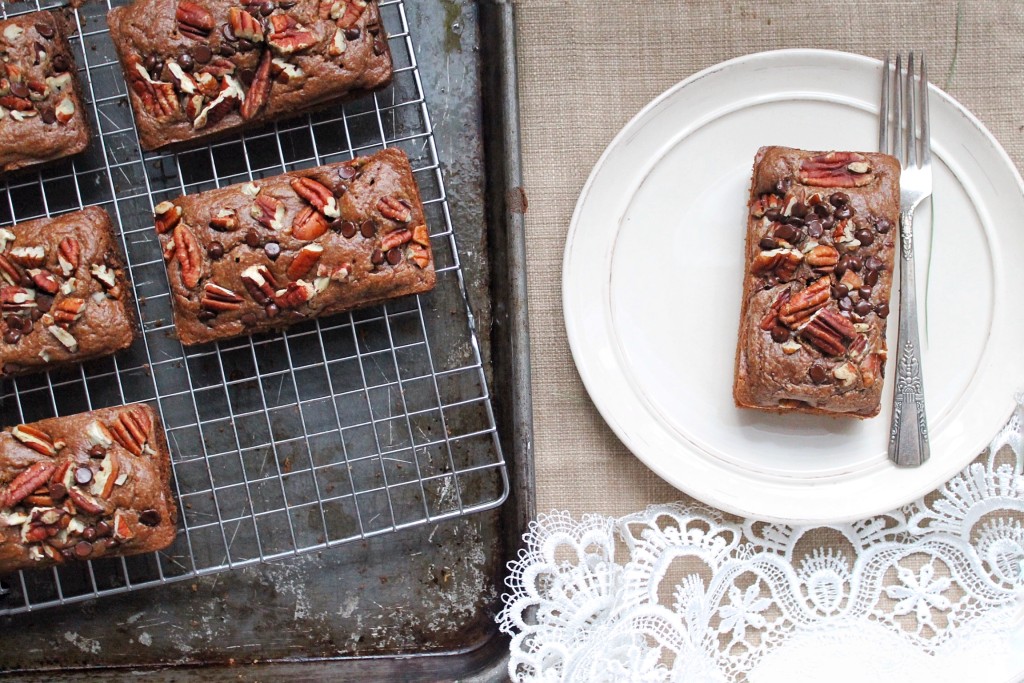 Mini Banana Chocolate Protein Loaves