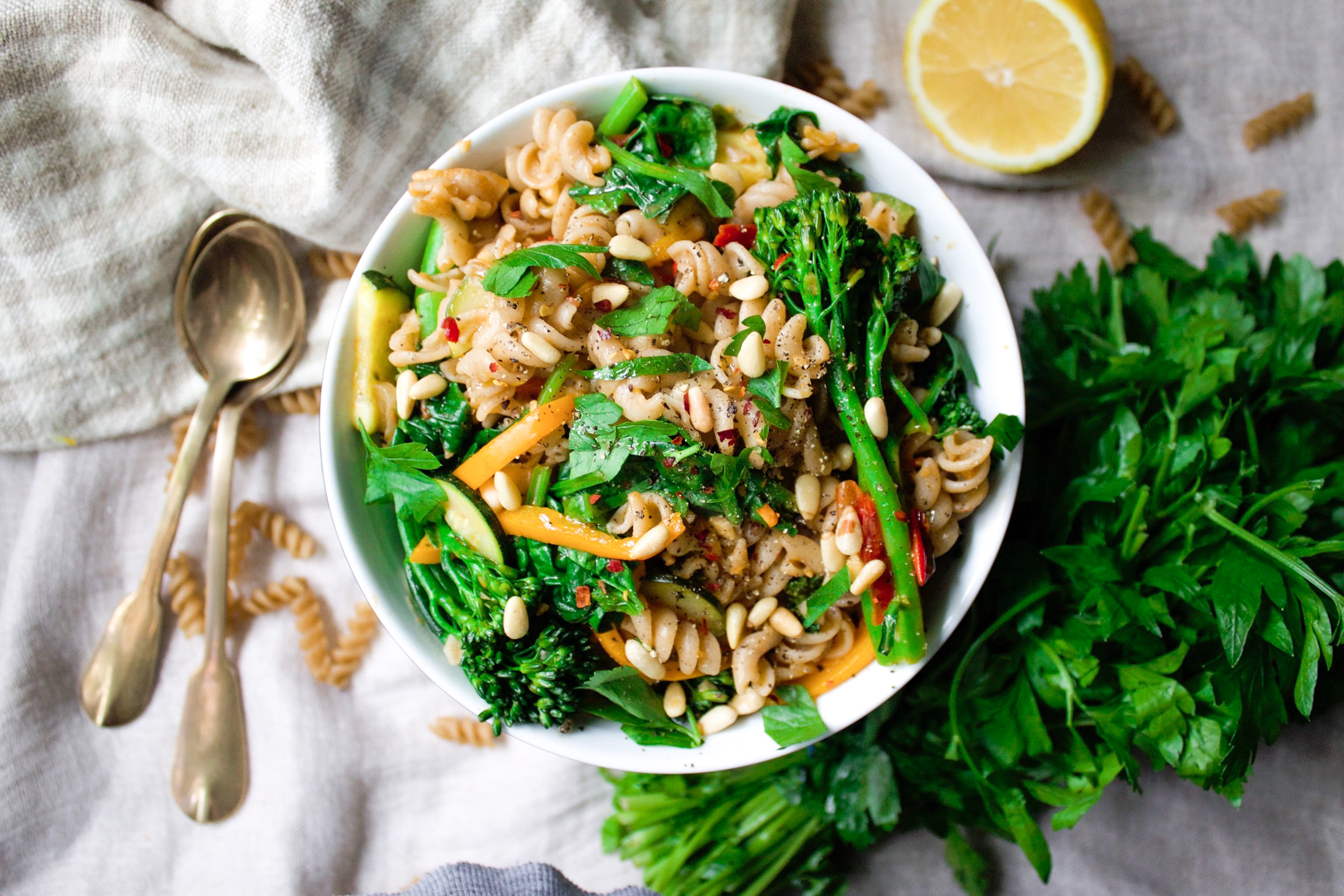 Vegan Lemon Garlic Pasta